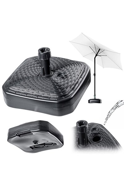 KADAX Bază pentru umbrelă de grădină, suport pentru umbrelă, pătrat, 39 cm, g...