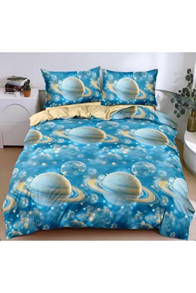 CHIRASO CHIRASO Bedding Set, 4 Pieces, Satin Cotton, ELASTIC Sheet 180X200cm,...