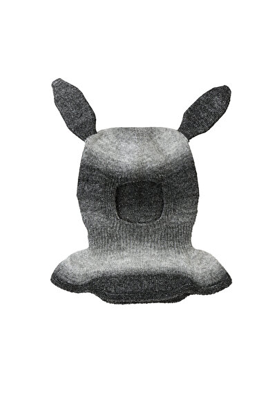 MiniKids Cagula iepuras colorat negru-gri