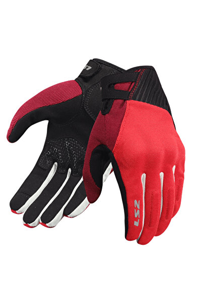 LS2 قفازات دارت 2 إيفو النسائية باللون الأحمر