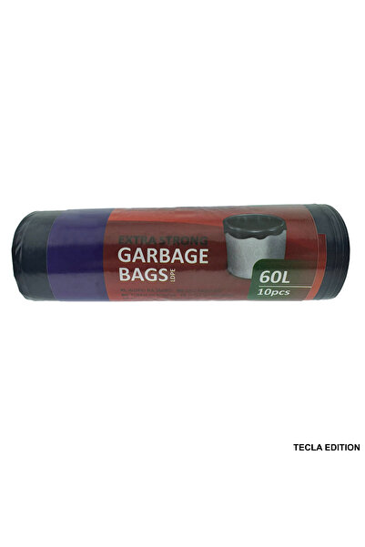 TECLA EDITION Set of 10 60L Super Strong LDPE Household Bags for household wa...