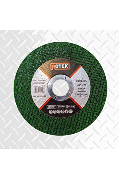 ROTEK SET 25 Buc Disc de Tăiat Metal/Inox 125x1.2x22.23 mm –