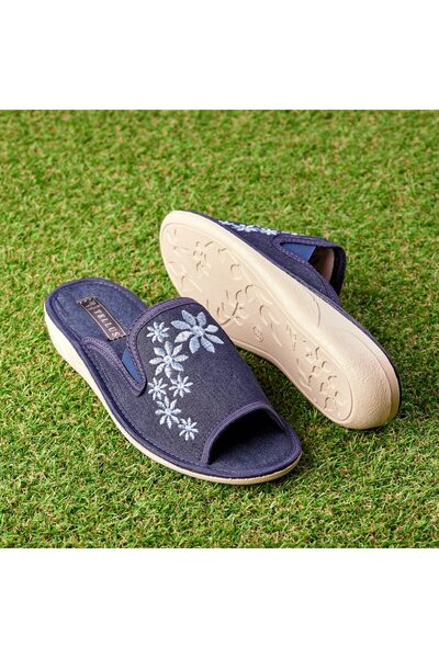 Tellus Women's Textile Open Toe Home Slippers, 11-15