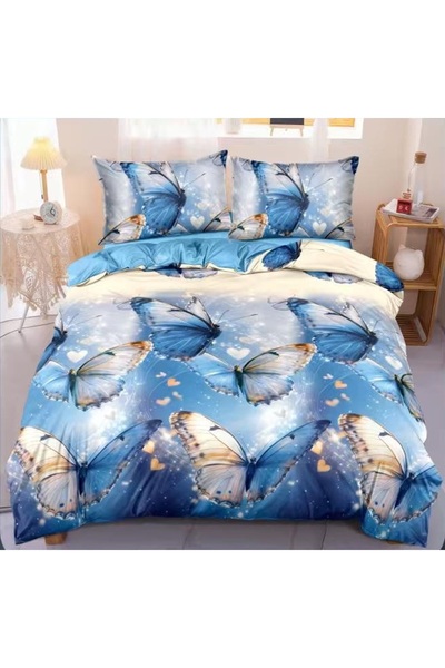 CHIRASO CHIRASO Bedding Set, 4 Pieces, Satin Cotton, ELASTIC Sheet 180X200cm,...