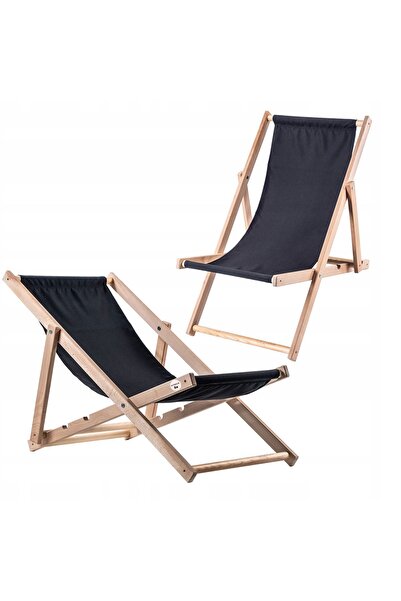 KADAX Șezlong pliabil din lemn pentru grădină, plajă, 2x lustruit, calitate î...