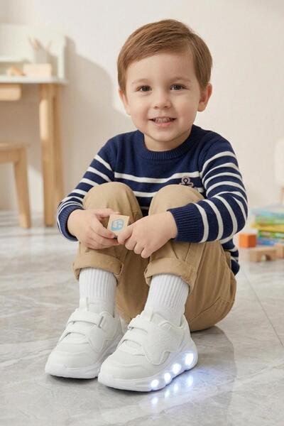 Papuçsepeti Shoe Basket Aida Unisex Baby Mesh Lighted Lightweight Comfortable...