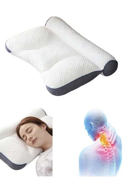 Generic Ergonomic Pillow Sleep Enhancing Cervical Support Neck Pillow for Sid...