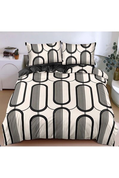 CHIRASO CHIRASO Bedding Set, 4 Pieces, Satin Cotton, ELASTIC Sheet 180X200cm,...