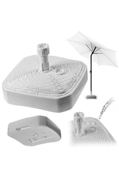 KADAX Bază pentru umbrelă de grădină, suport pentru umbrelă, pătrat, 39 cm, g...