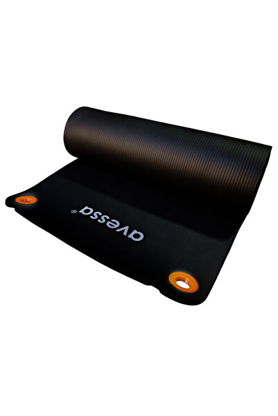 AVESSA HNBR-20 Siyah Delikli NBR Yoga Matı - 16 MM - NBR Malzeme - 180 Cm x 6...