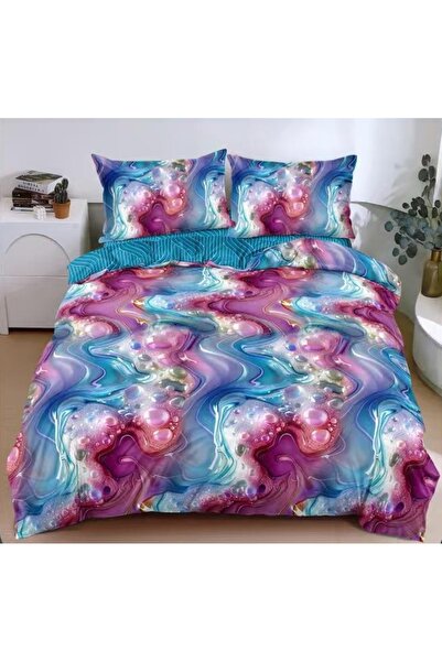 CHIRASO CHIRASO Bedding Set, 4 Pieces, Satin Cotton, ELASTIC Sheet 180X200cm,...