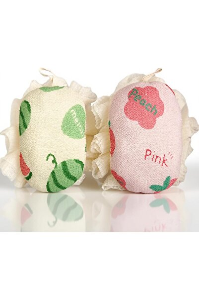 Arabest مجموعة كرات استحمام ناعمة، قطعتان من ليفة تقشير برائحة البطيخ والخوخ ...