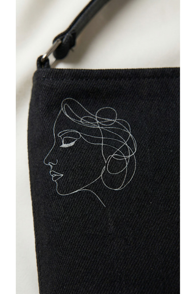 ENZİM JEANS Women's Denim Shoulder Bag Denim Fabric Strap Bag