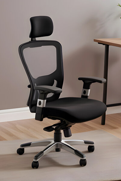 SandalyeDeposu Boss Fileli Müdür Koltuğu ( Siyah)