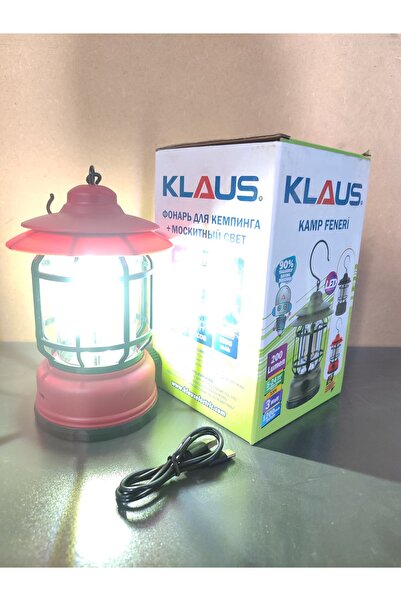 KAYRA LEATHER CRAFT KLC Beyaz Işıklı Ledli El Feneri Dekoratif Kamp Lambası I...