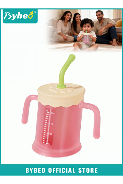 BYBEO Baby Sippy Cups With Straw, Spill Proof Straw Cup and Trainer Bottle fo...