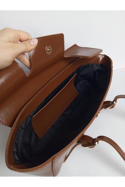 JUST WOMAN Women's Brown Day and Night Event Shoulder Soft Faux Leather Bag
