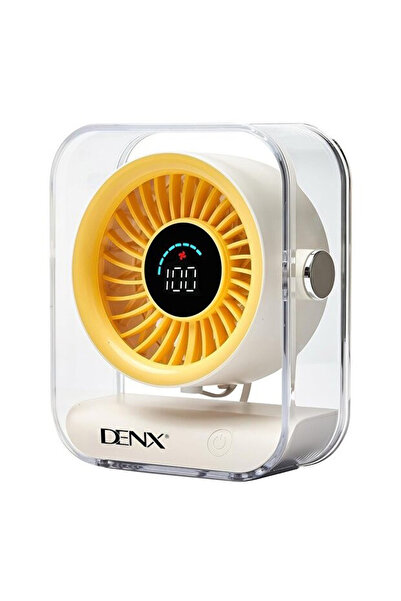 Generic DENX Digital Display Desk Fan, 100 Speed USB-C Rechargeable Mini Sile...