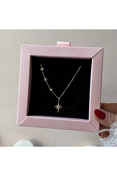 Vintagezegeni Asansörlü Kuzey Yıldızı Kolye