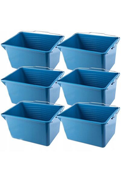 KADAX Găleată de vopsea 12 L, găleți dreptunghiulare, 6 buc.