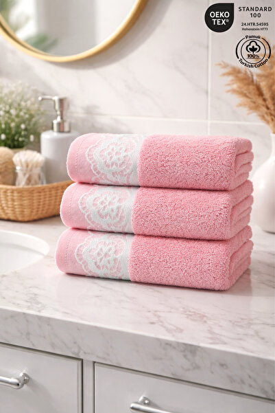 Ellaline Set de ghipură prosoape MILANO 3 piese 100% bumbac certificat 100% p...