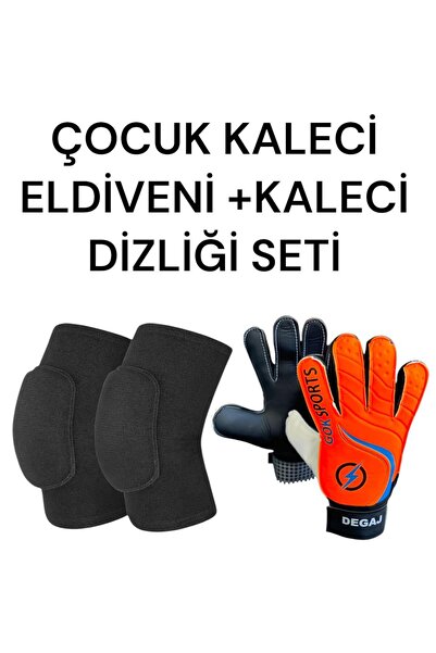 Allians Çocuklar için Renkli Futbol Kaleci Eldiveni ve Dizlik Seti