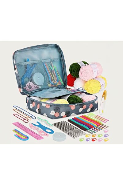 Generic FABRICWORKS Portable Crochet Organizer Bag with Accessories – Yarn St...