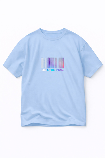 VODEXA Tricou oversize BE ORIGINAL Imprimat 100% bumbac Croială confortabilă