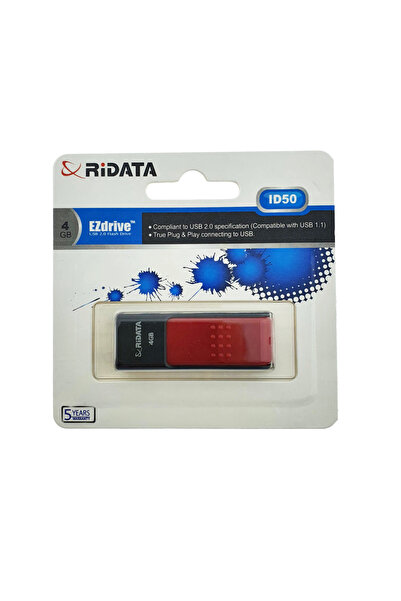 ridata Stick USB Flash Drive 4GB, USB 2.0, Cu Conector Retractabil, Design Co...
