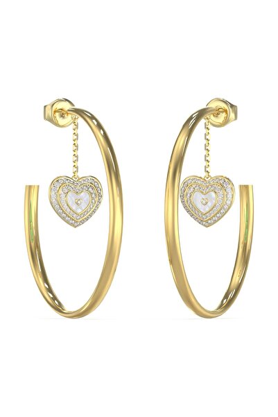 Guess 50MM MOP AND CRYSTALS HOOPS