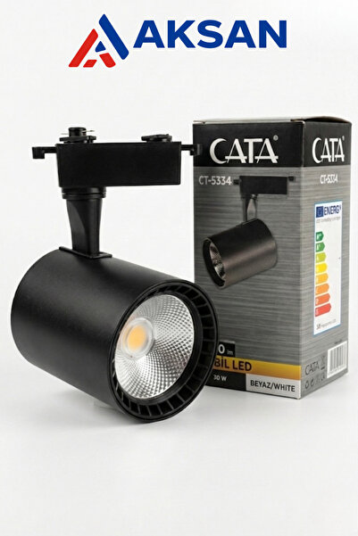 Cata CT-5334 Babil COB LED Ray Spot Lamba 30W Beyaz Işık Siyah Kasa (Monofaze...