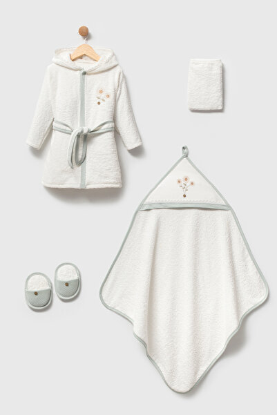BEBELİNNA BABY 4 PARÇA BEBEK BORNOZ SETİ