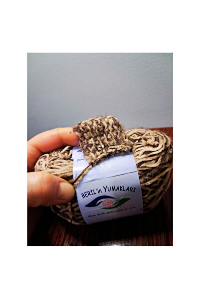 Beril'in Yumakları Bej Kadife kahve tavşan tüyü mix ip