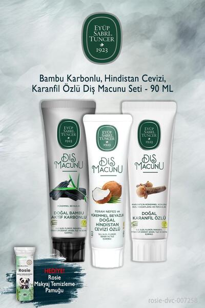 Eyüp Sabri Tuncer X3 Bamboo , Coconut, Clove Toothpaste, Rosie