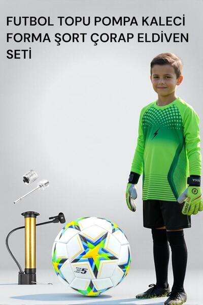 Allians Çocuklar İçin Futbol Seti, Eldiven, Forma, Şort, Çorap ve Top Pompa