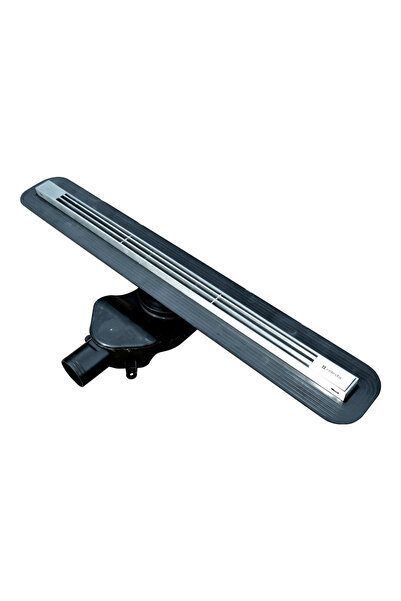 CELESTA Sifon duș liniar cu efect de ploaie 650 mm, negru, pentru două persoa...