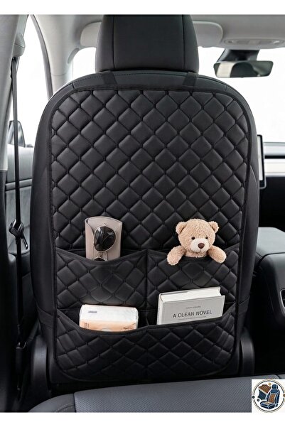 ER-AY OTO TEKSTİL Araba Koltuk Arkası Koruyucu Düzenleyici Organizer SİYAH (T...