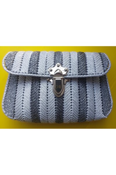 nevamor Premium Handmade Gray Striped Canvas Bag