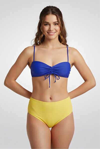 Body Glove Women Plain Padded Bikini Top, Blue