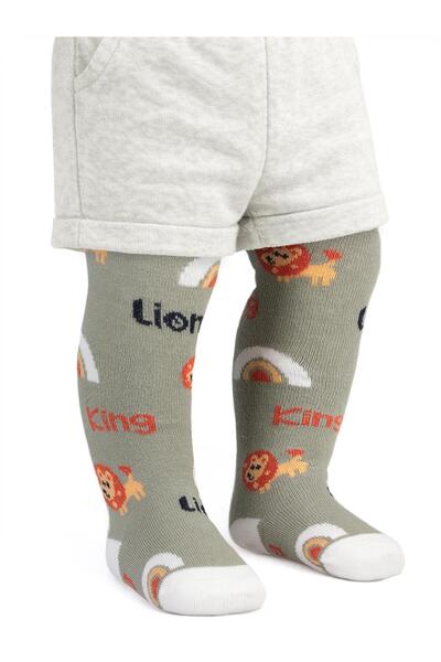 Civil Baby King 6-18 Ay Bebek Erkek Külotlu Çorap - Yeşil 12 Ay