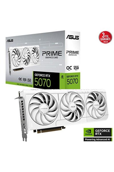 ASUS 12GB PRIME RTX5070-O12G WHITE GDDR7 HDMI-DP PCIE 5.0 BEYAZ