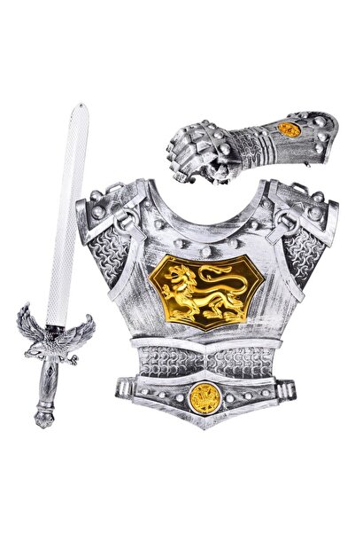Jokomisiada Set jucarie armura pentru cavaler, Argintiu