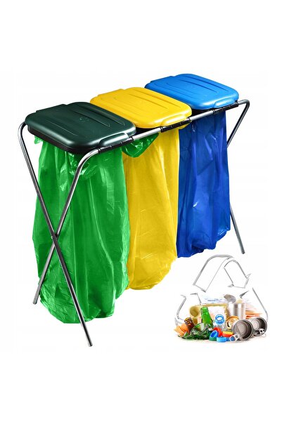 KADAX Stand Frame Bin for 3 x 120L Bags for Waste Sorting Colors