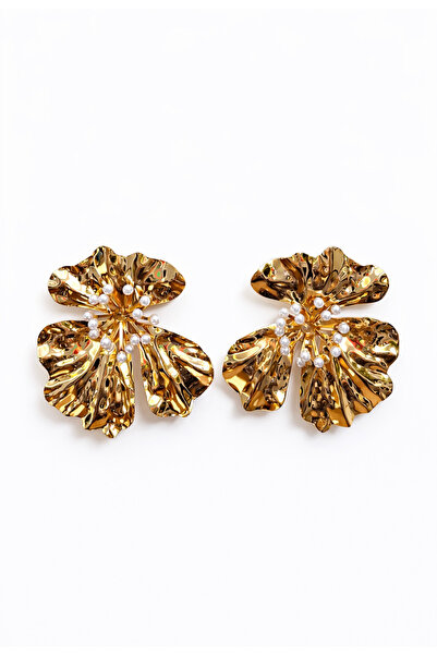 Angelovia Pearl Crown Flower Earrings