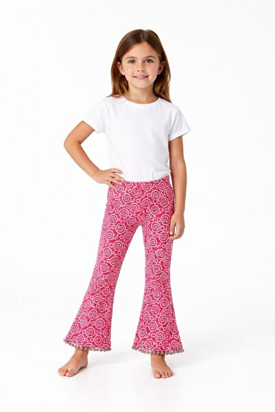 Jeopardi Kız Çocuk Püskül Detaylı İspanyol Paça Pantolon