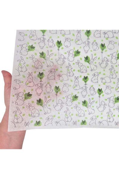 Papette Set 200 buc Hârtie de mătase model Paște Bunny Bouquet 17g – format 5...