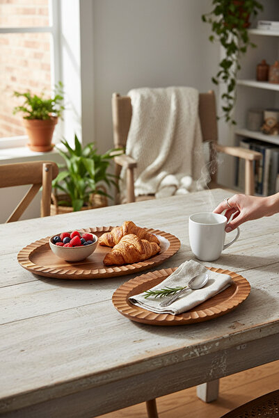 Akayev Akasya Set of 2 Kayık Plates