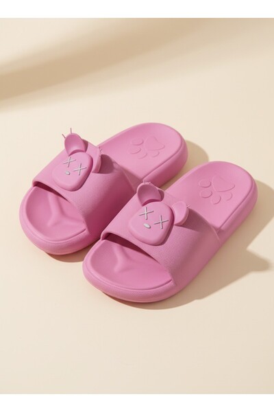 Xilway Pembe Erkek/Kız Çocuk Kaydırmaz Taban Hayvan Figürlü Günlük Rahat Yazl...