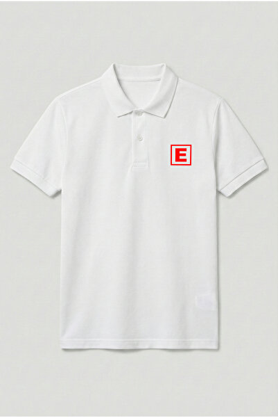 Çapıt Cotton Lu Polo Neck White Short Sleeve Pharmacy/Pharmacist T-Shirt Phar...