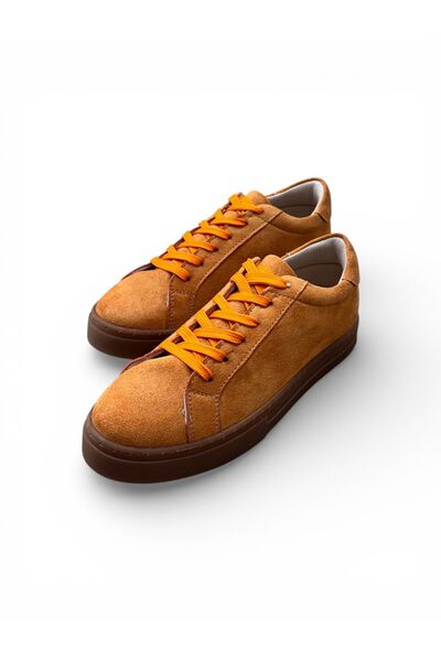 PATRON SHOES جلد سويدي حذاء نسائي برباط حذاء رياضي
